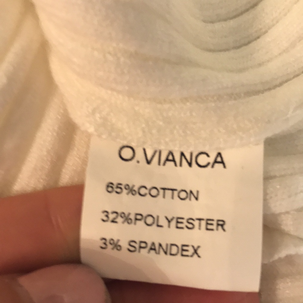 O. Vianca Off White Long Sleeves Sweater Dress Size S View 5